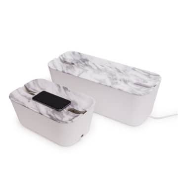 White Marble Medium Size Cable Tidy Organizer M89541