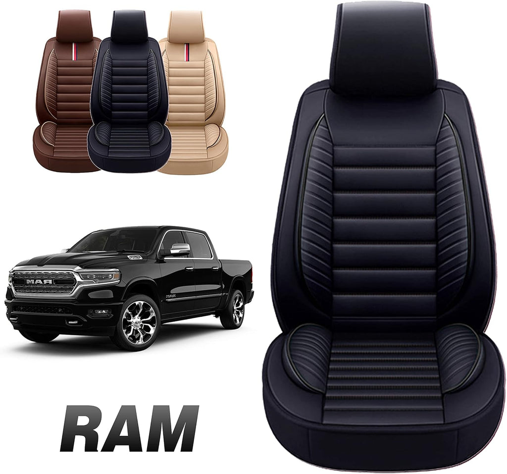 Black Faux Leather Custom Fit Seat Cover for RAM Pick-up Truck M110587