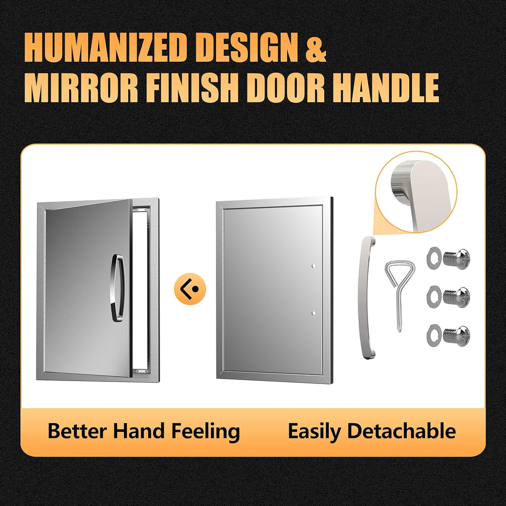 Stainless Steel Outdoor Kitchen Double Access Door R180151
