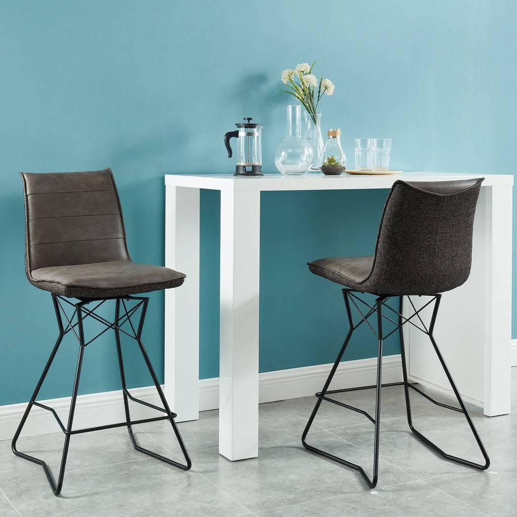 Brown Swivel Counter Stool Set of 2 O7904