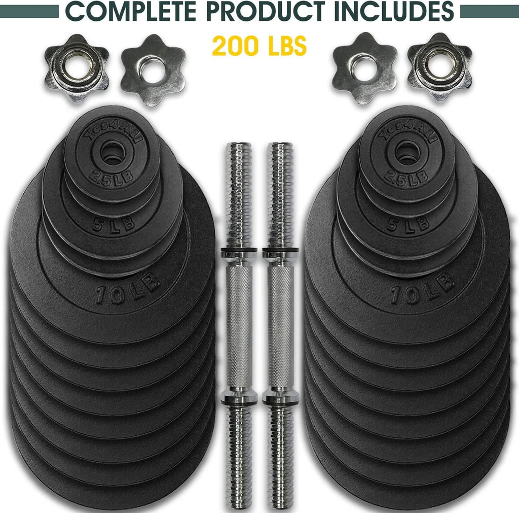 50 lbs Adjustable Cast Iron Dumbbell Set J5715