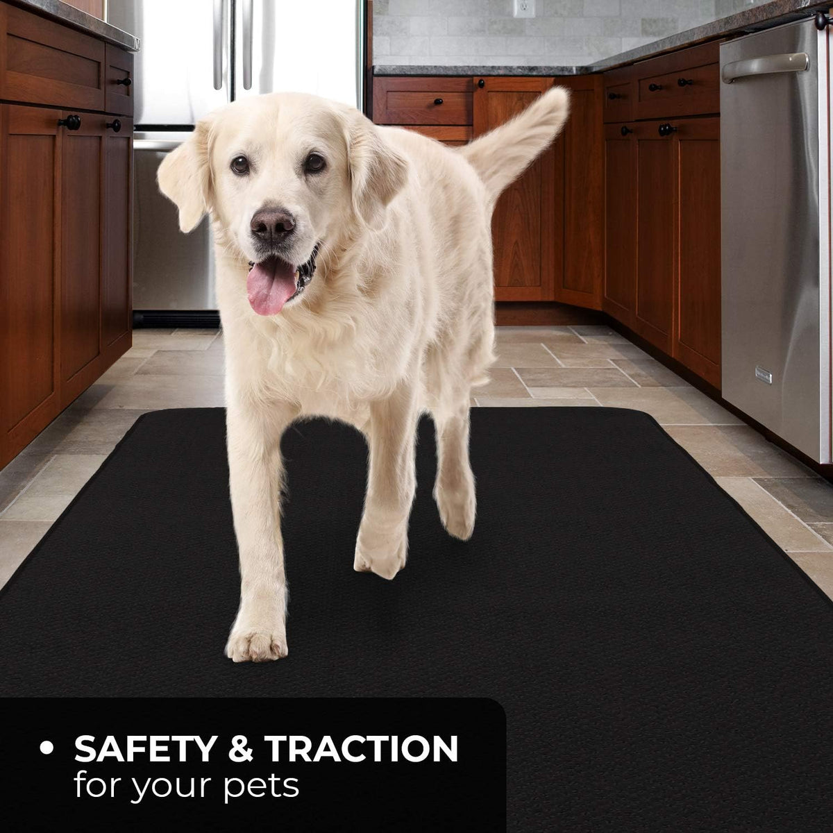 Skid-Resistant Black Carpet Runner 8 Feet X 27 Inches M963270
