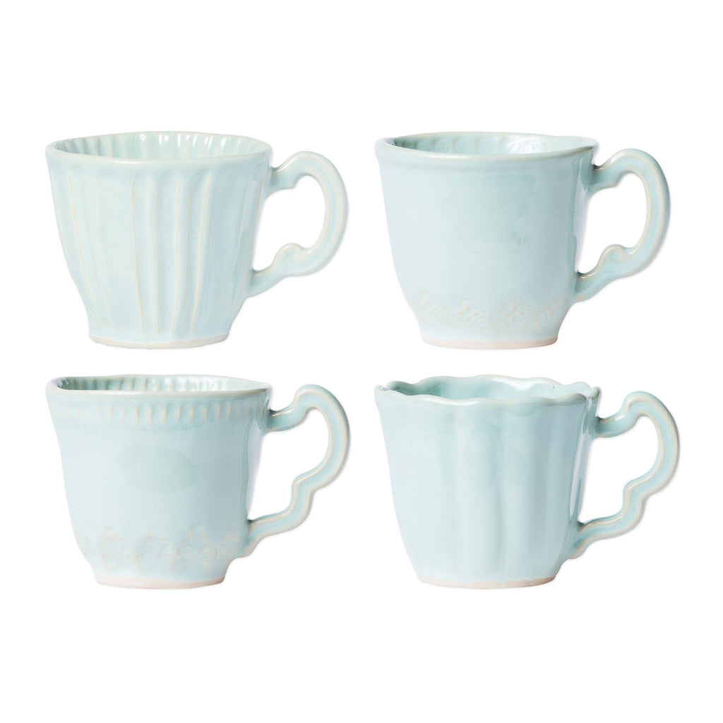 Aqua Stone Mugs (Set of 4) K614