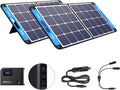 2 Pack 100w Portable Solar Panel with Independent Charger 8mm Splitter X7030
