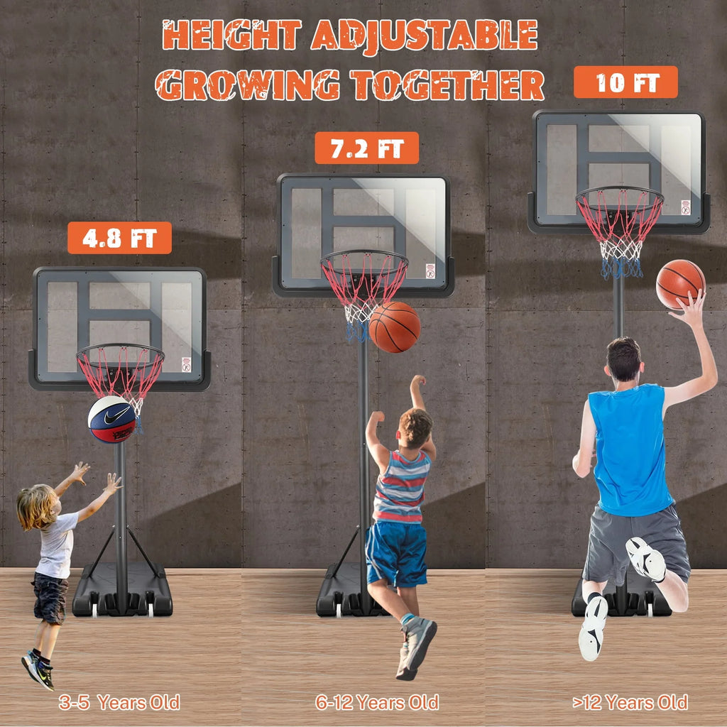 44 inch Height Adjustable Portable Basketball Hoop P64280