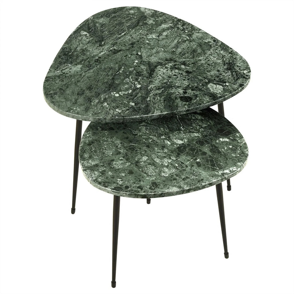 Metal Marble Top Nesting Table F2924