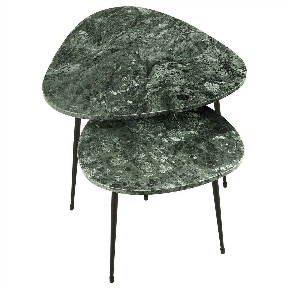 Metal Marble Top Nesting Table F2924