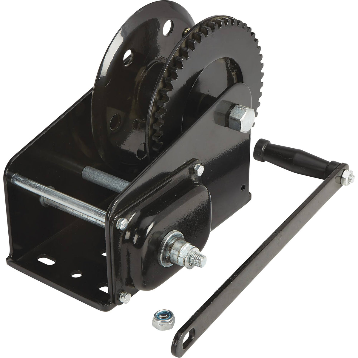 Single Speed Hand Winch with Automatic Brake, 2500-Lb. Load Capacity N8114