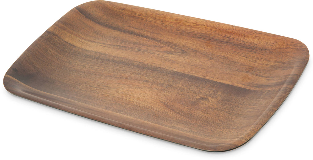 Woodgrain Rectangular Melamine Tray - 12/Case U331