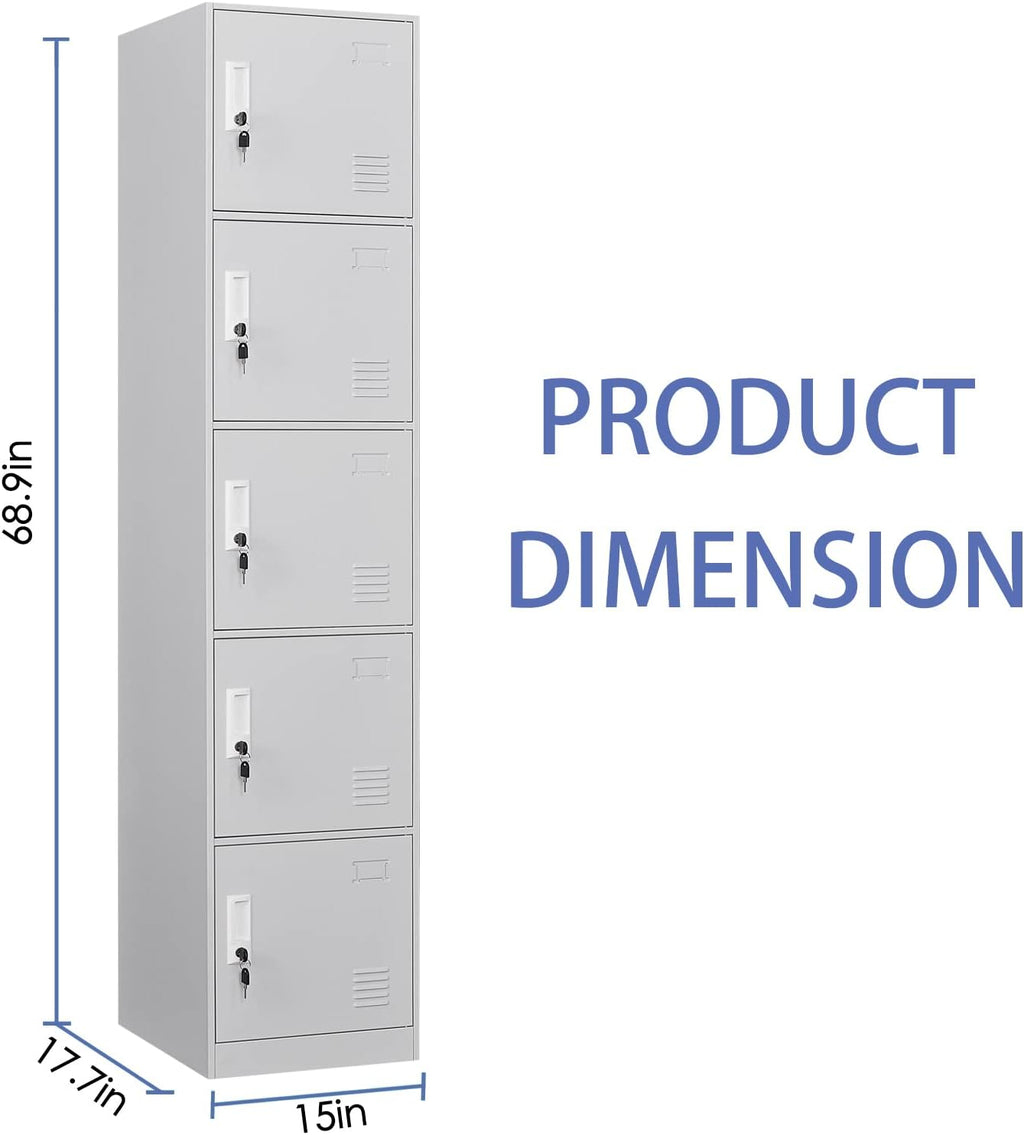 Light Gray Metal Locker Storage Cabinet I41544