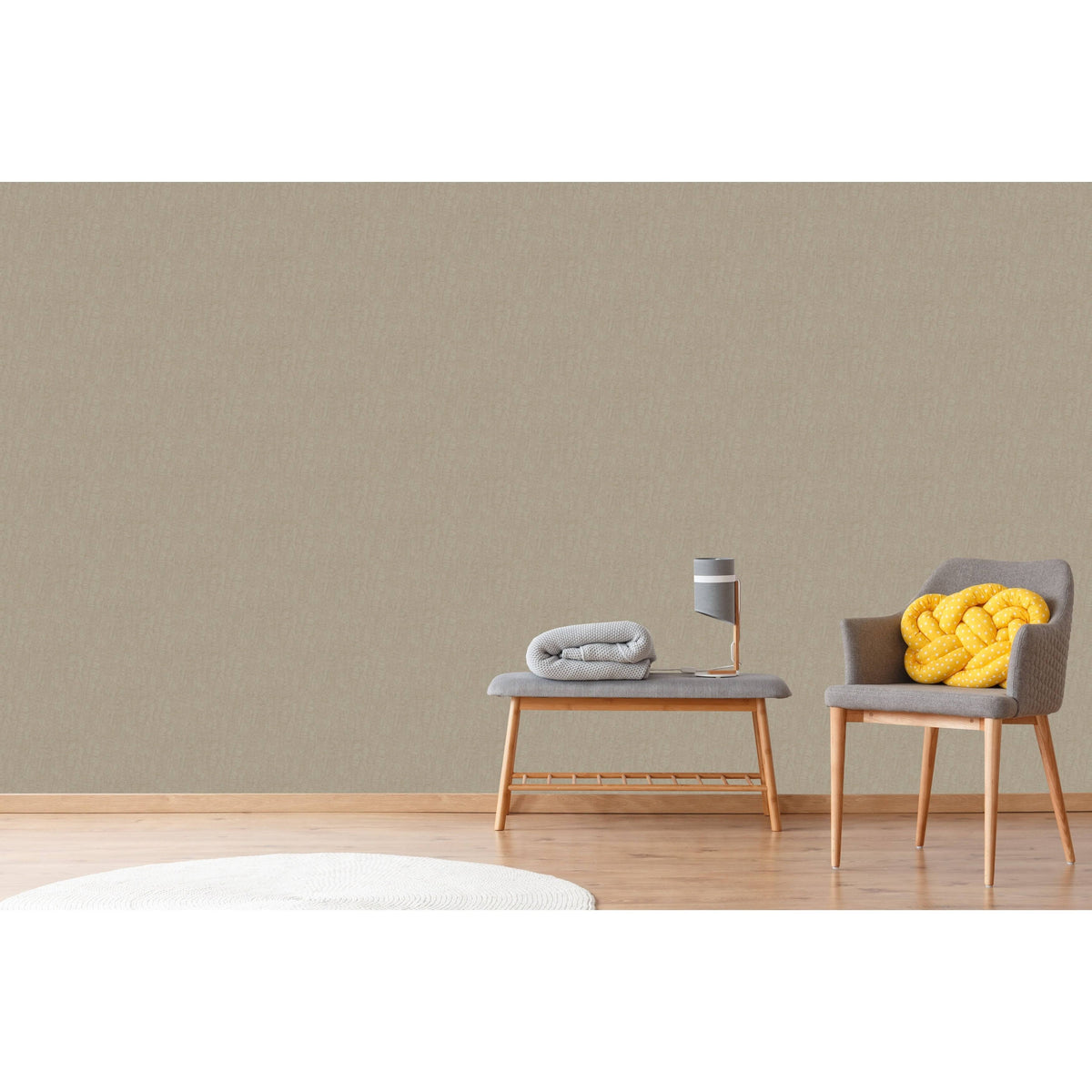 Taupe Wallpaper I8612