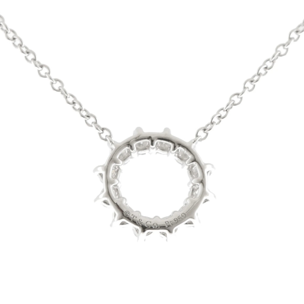 Tiffany Open Circle Diamond Necklace Pt950 Platinum M7502