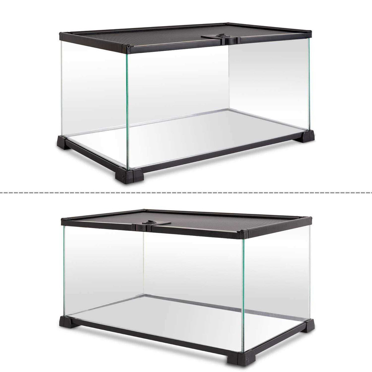 10 Gallon Glass Reptile Terrarium with Sliding Screen Top O264510