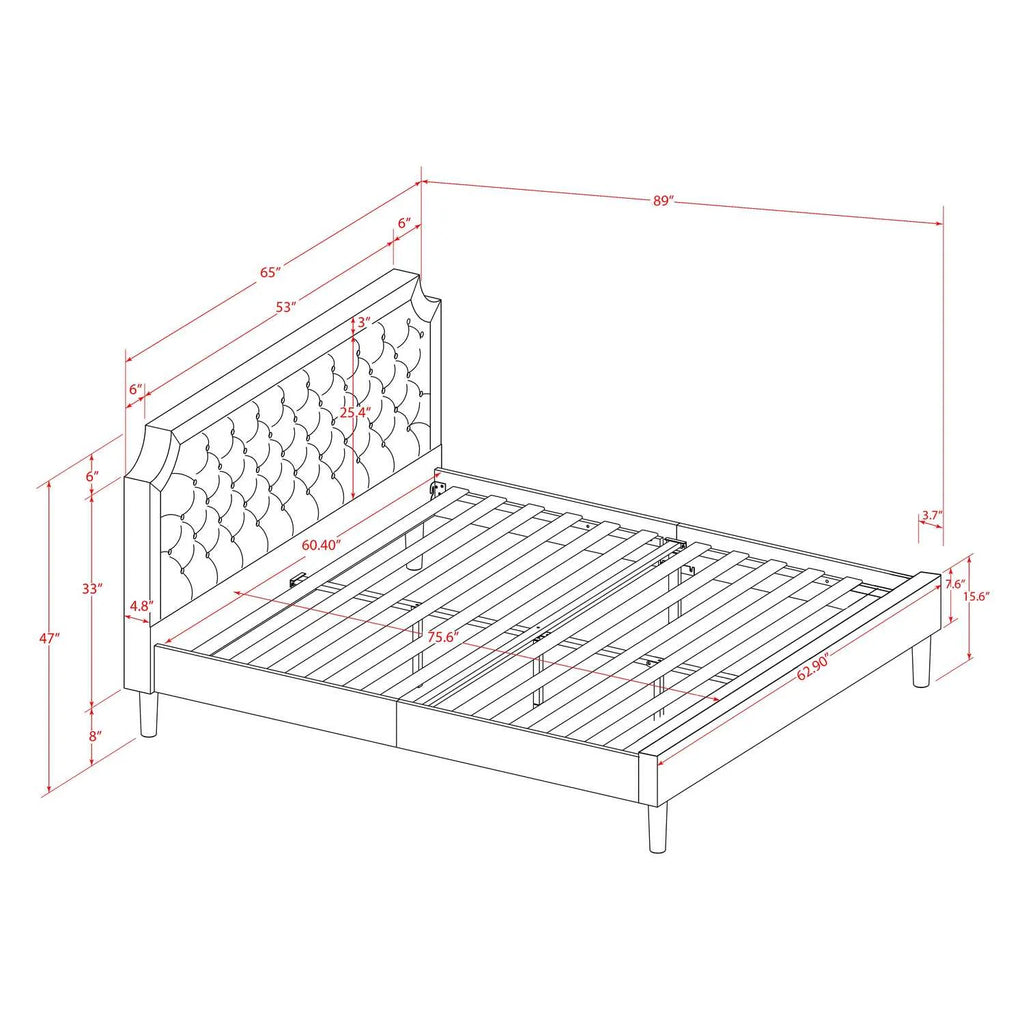 2-Piece Wood Queen Bedroom Set S2116