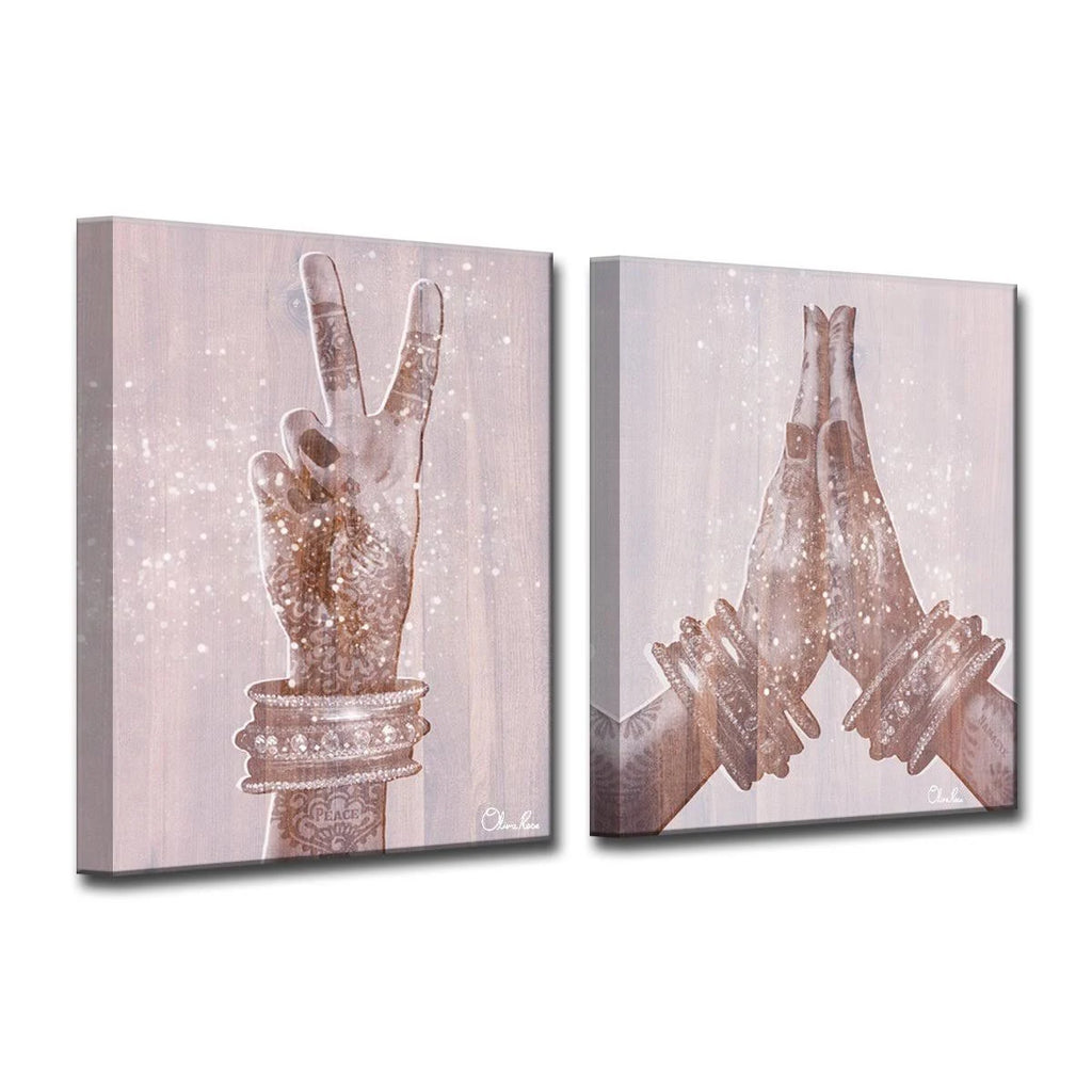 Peace and Namaste 2 Piece Canvas I651
