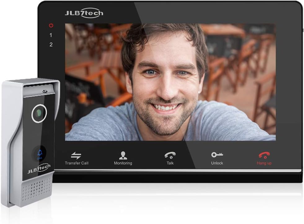 4-Wire Video Doorbell Intercom System with 7 LCD Monitor and IR Camera V248229