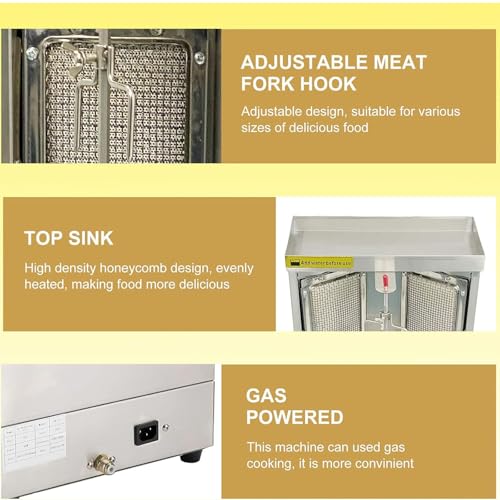 Gas Vertical Broiler with 2 or 3 Burners, Meat Catch Pan E98115