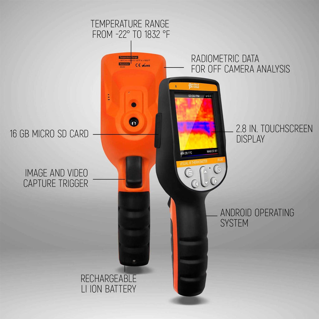 Infrared Thermal Imager & Visible Light Camera 1024 Pixels Temperature Range -22~1832°F M6917
