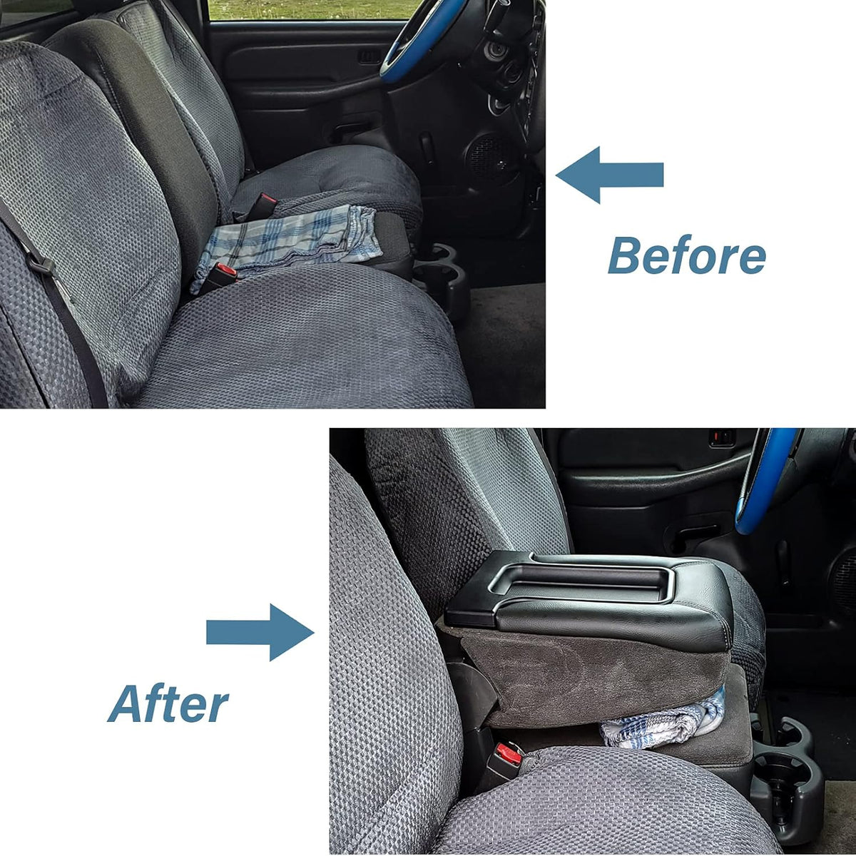 Center Console Lid Replacement Kit Dark Gray Pack of 2 R635473