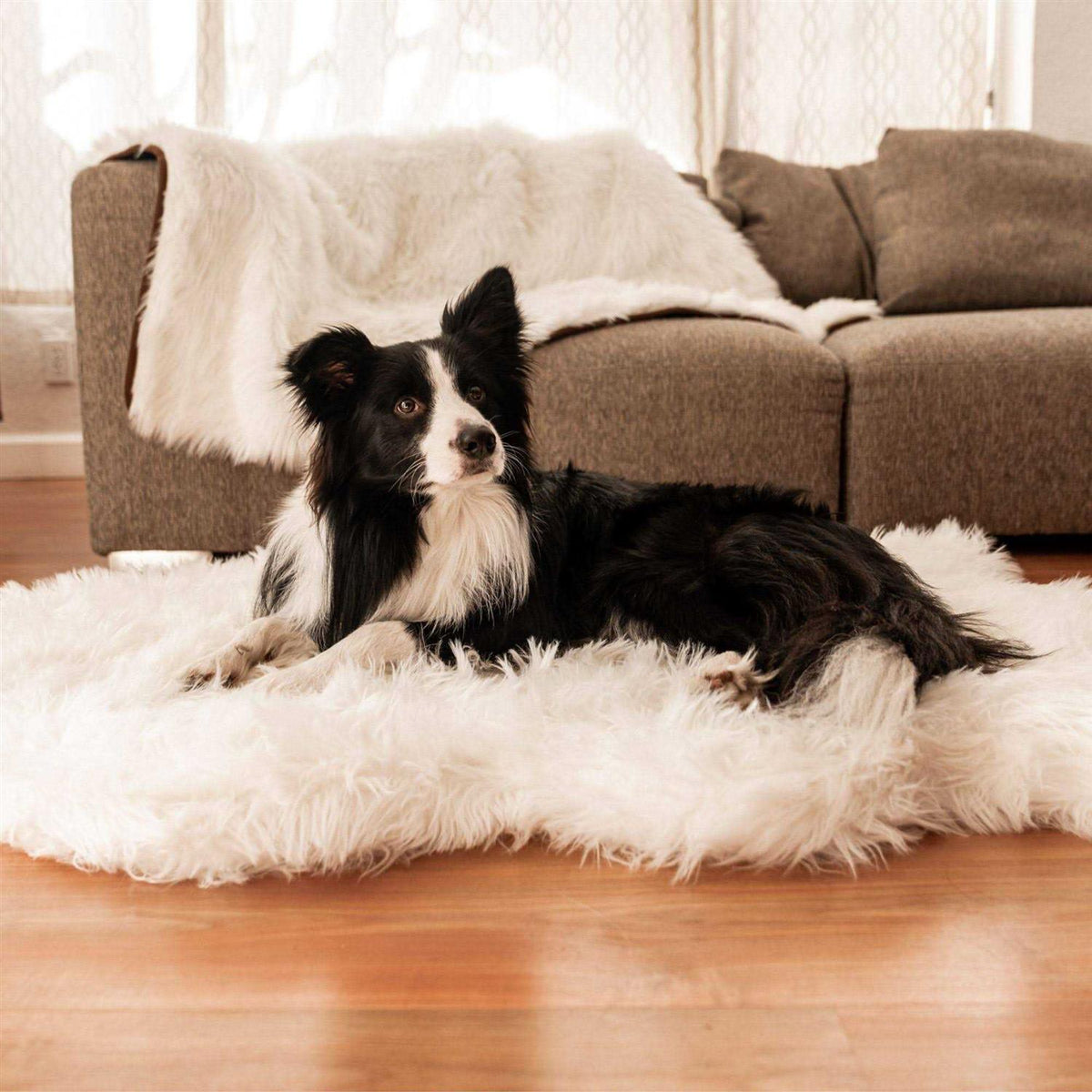 Faux Fur Orthopedic Dog Bed X72676