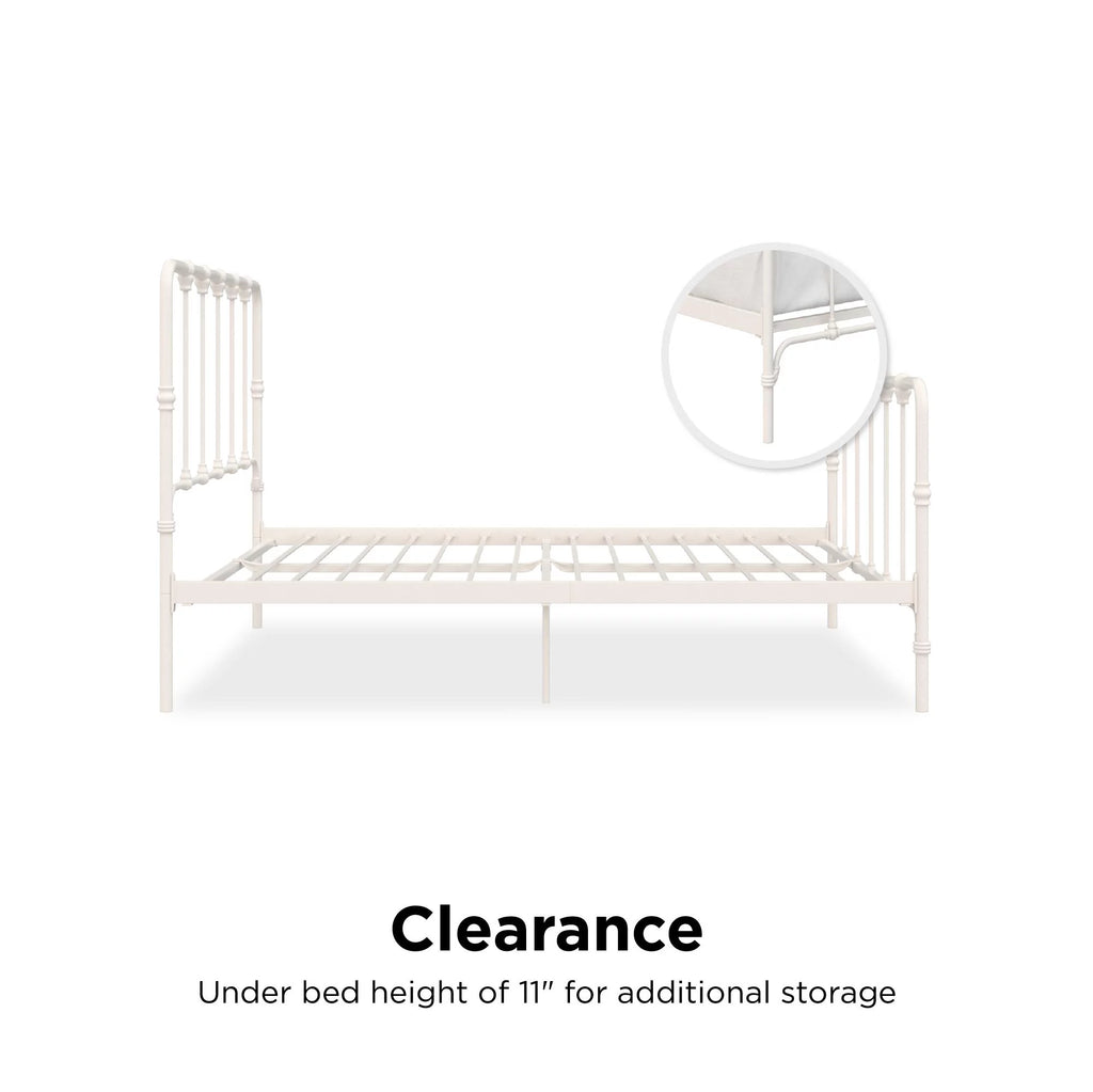 White Full Metal Bed L668