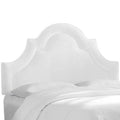 White Upholstered Panel Headboard California King C12234