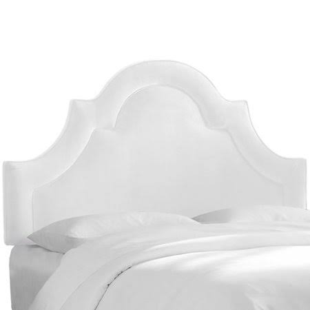White Upholstered Panel Headboard California King C12234