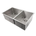 33 in. Double Bowl Stainless Steel Kitchen Sink with Bottom Grid X674387