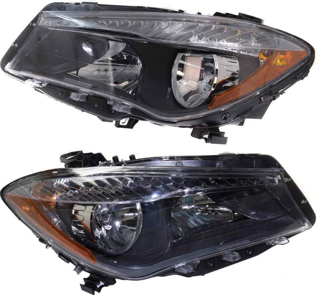 Passenger Side Headlight Assembly Black Housing V715