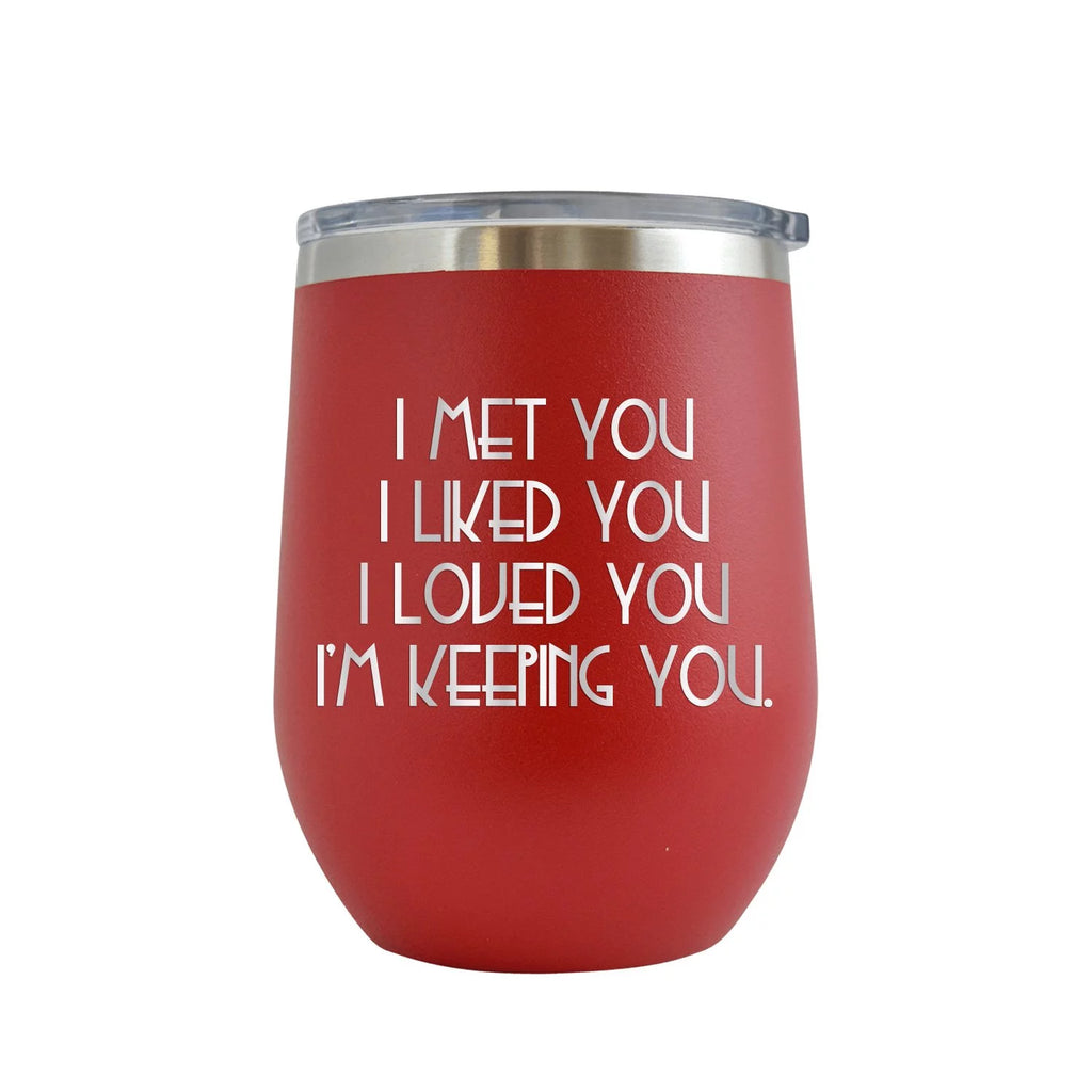 Engraved 12 oz Red Wine Cup V359