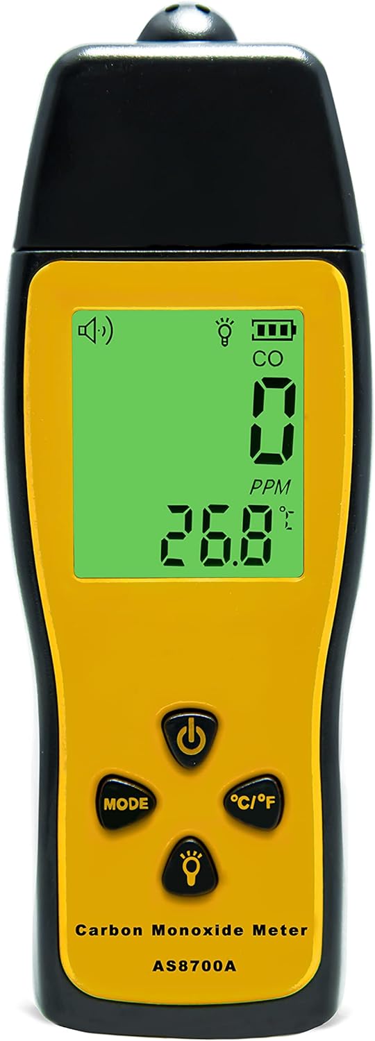 Handheld Carbon Monoxide Meter, Portable CO Gas Detector, 0～1000ppm Range, 1PPM Resolution I111