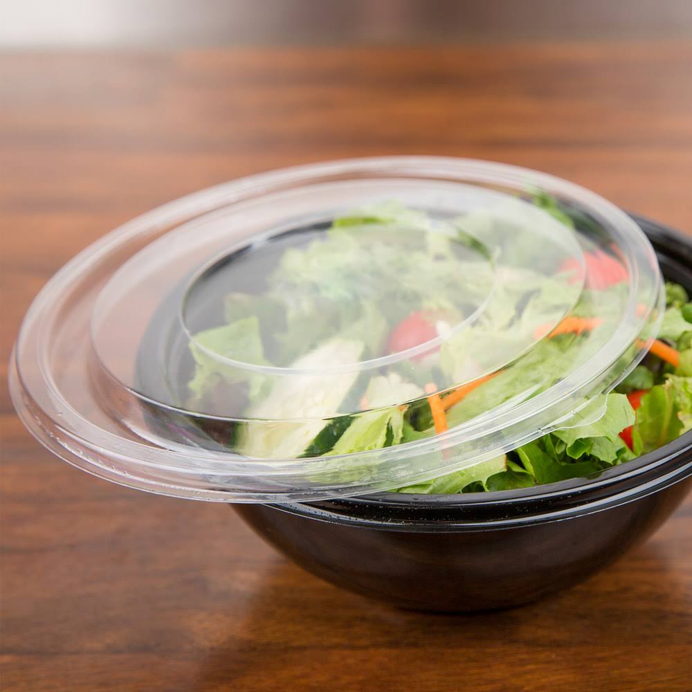Clear Flat Round Lid - 300/Case O7640