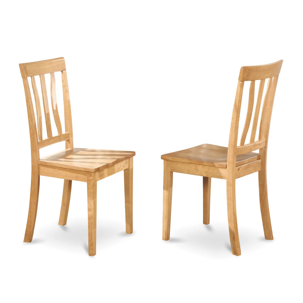 3-piece Oak Wood Dining Table and Chairs Y660573