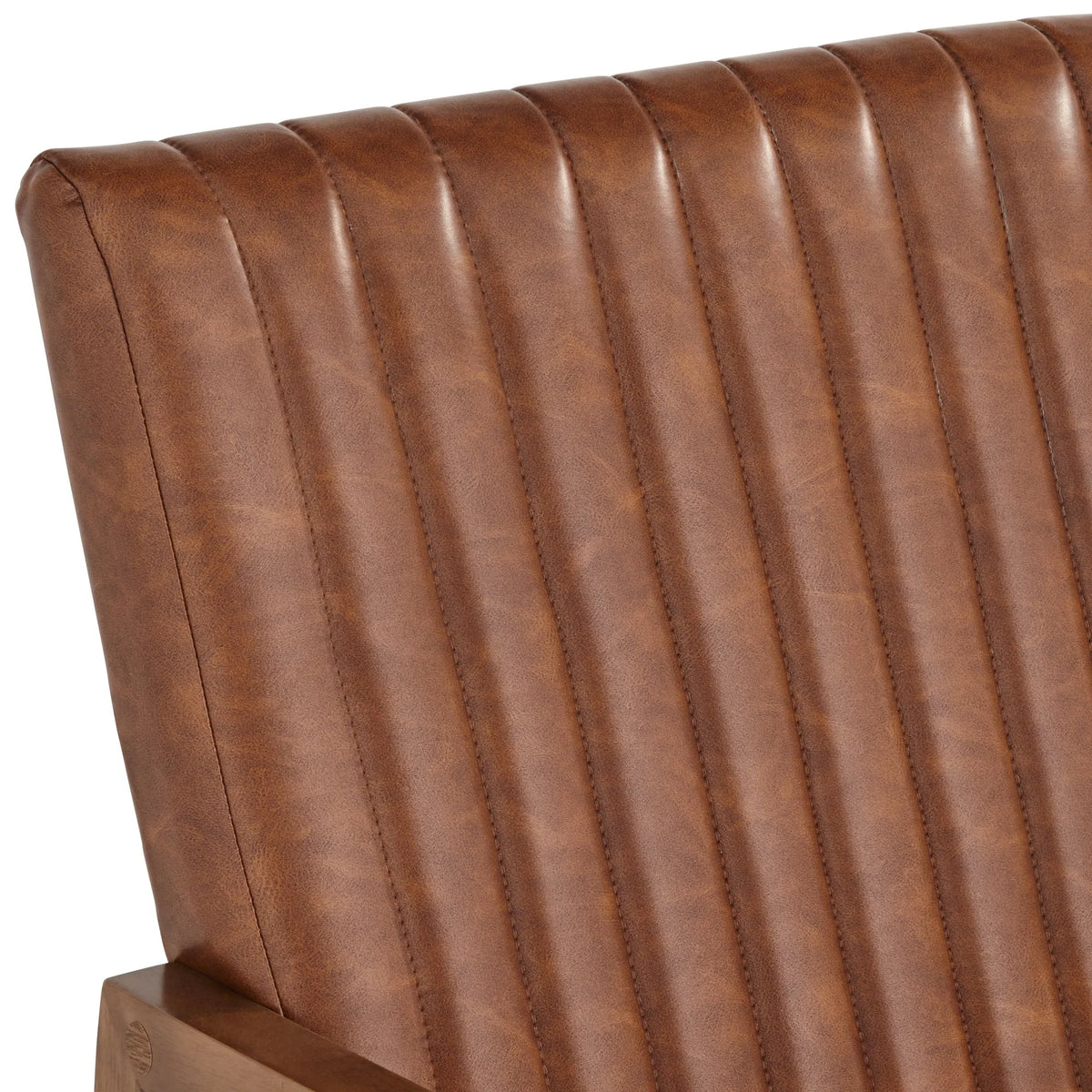 Rust Brown Wood Frame Rocking Chair B787606