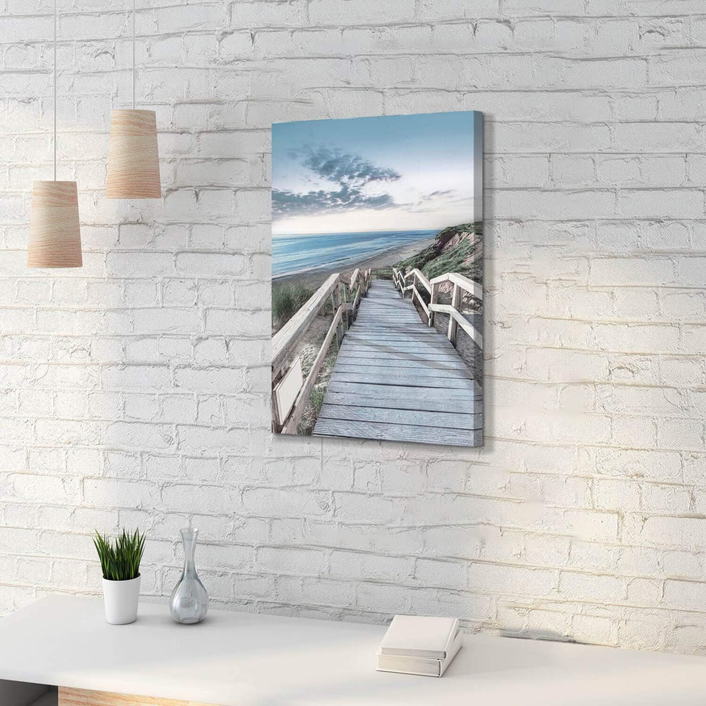 Wooden Path Wall Art on Wrapped Canvas (18''x24'') J277