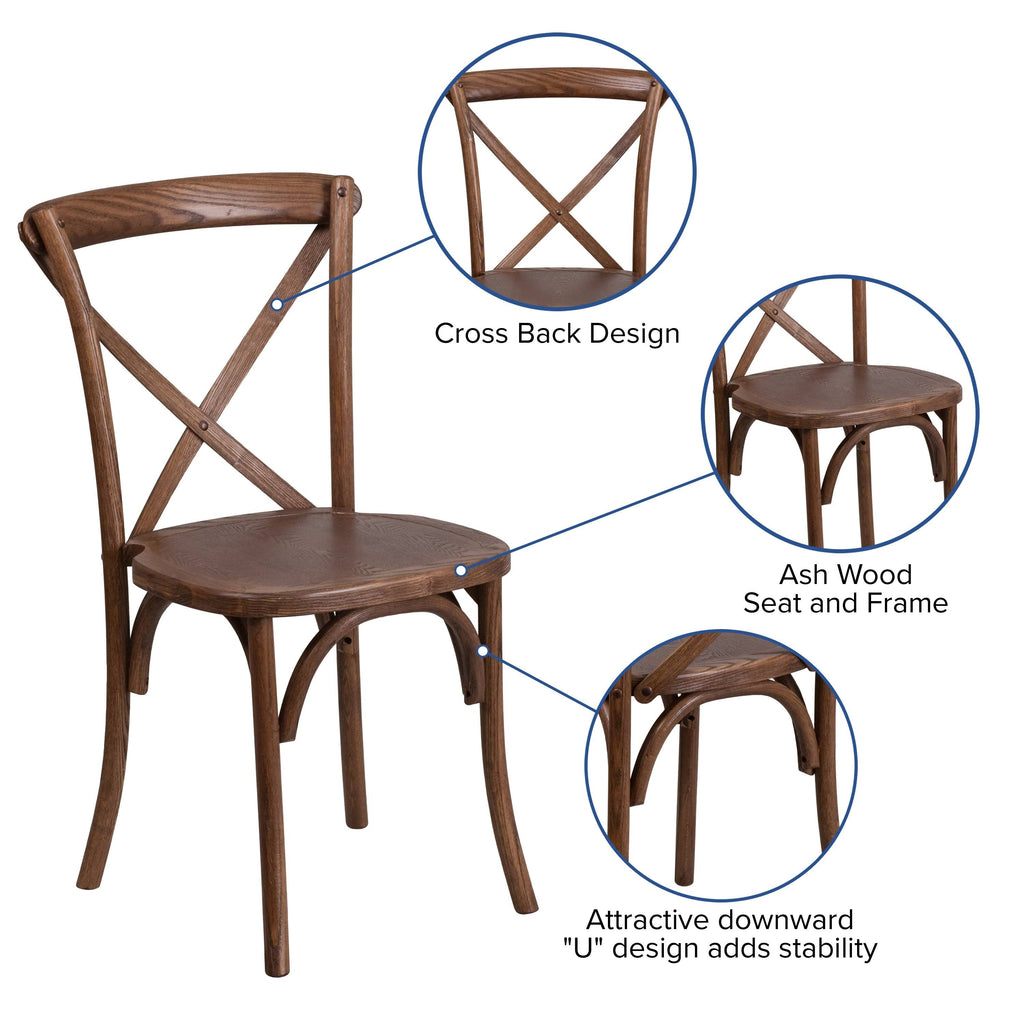 Cross Back Chair (Oak), Brown Q97148