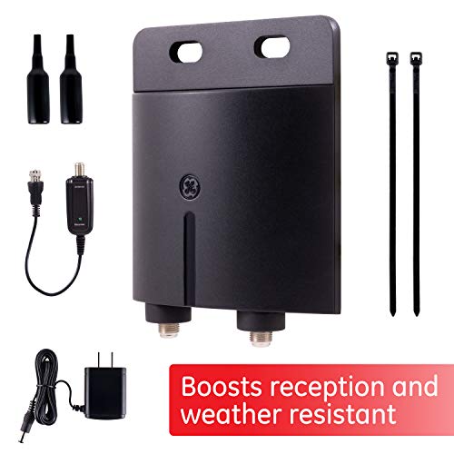Outdoor Amplified TV Antenna with 50 ft. Coax Cable W446258