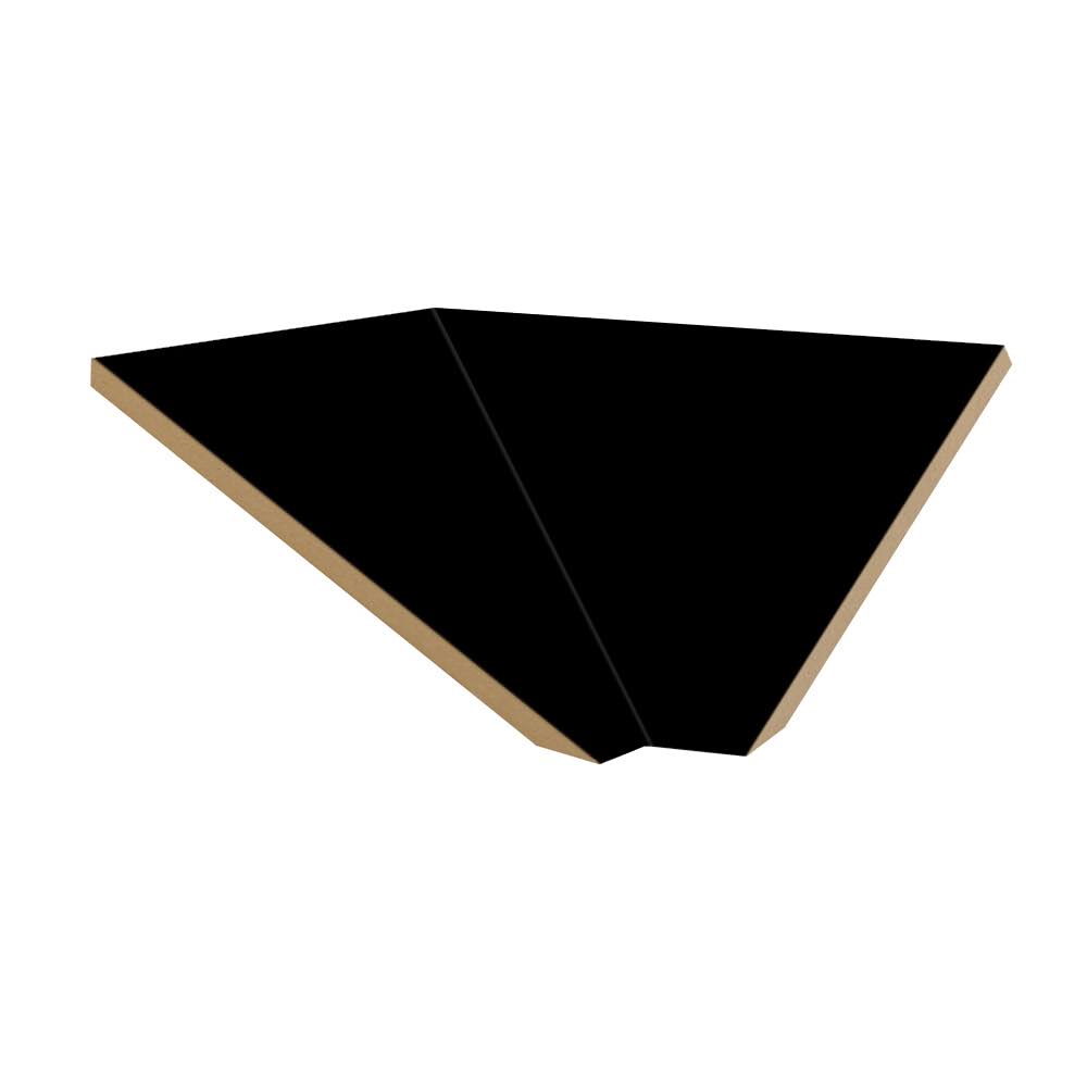 Black Sloping Hood Corner Filler Y422