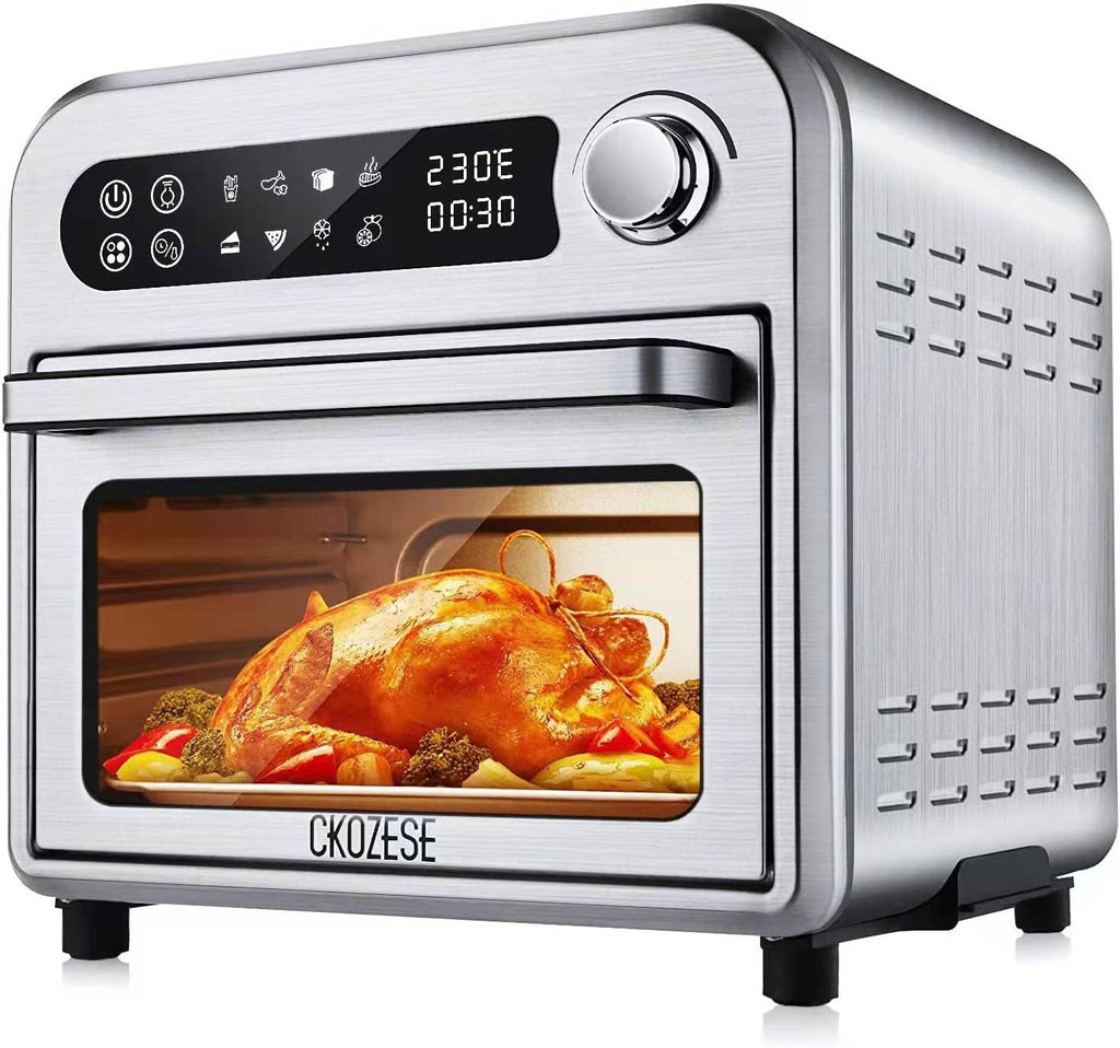 8-In-1 Toaster Oven Air Fryer, 6-Slice Compact Convection Oven, Black Stainless Steel W64853