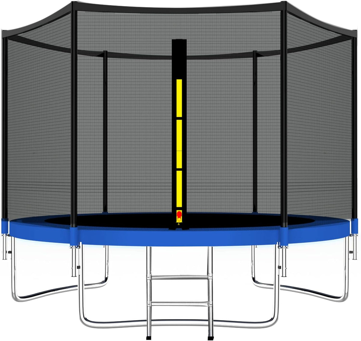 ASTM Certificated Trampoline with Safety Enclosure Net & Spring Pad Waterproof Jump Mat & Ladder O382