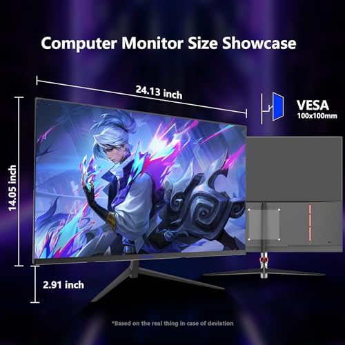 24 Inch Curved Gaming Monitor Full HD 1080P Frameless FreeSync E9558