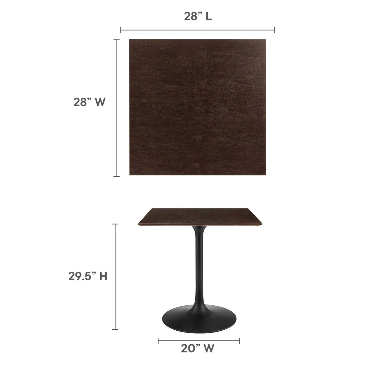 Black Cherry Walnut Square Dining Table G1020