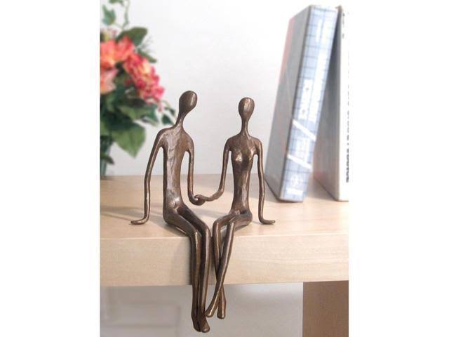 Cast Bronze Sitting Couple O8831