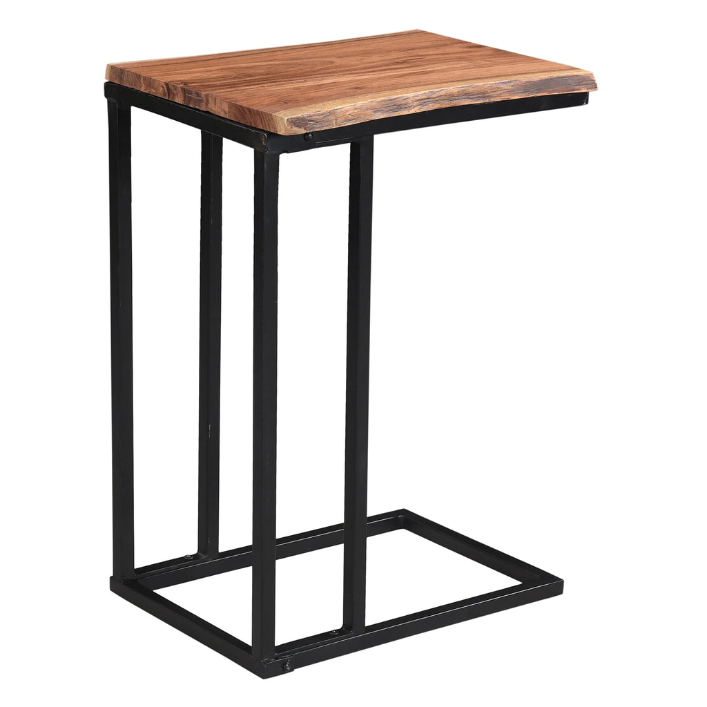 Natural Brown and Black Accent Table M35775