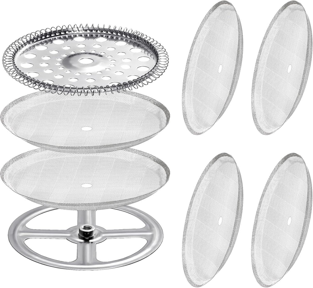 8 Pieces Stainless Steel Mesh French Press Filter Replacement Parts Y457