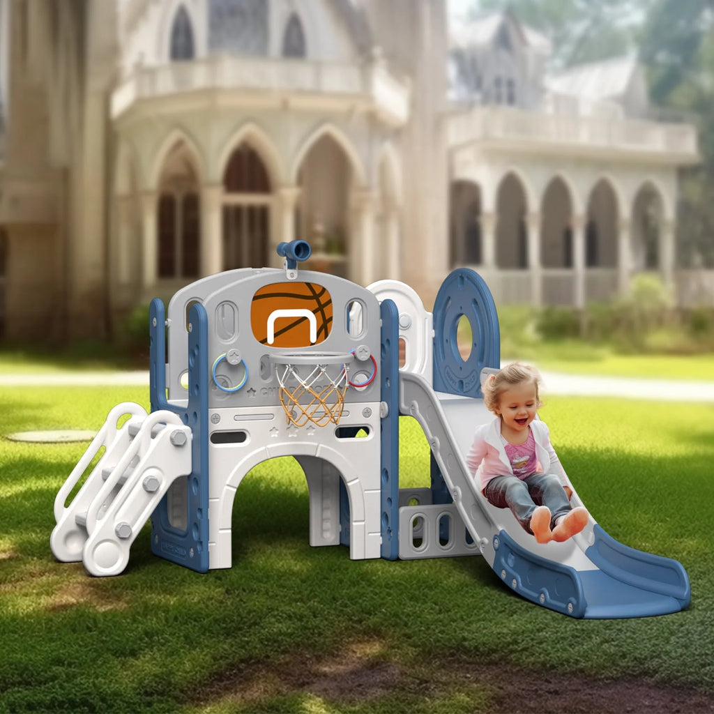 7 in 1 Toddler Slide Set with Basketball Hoop and Ball K792