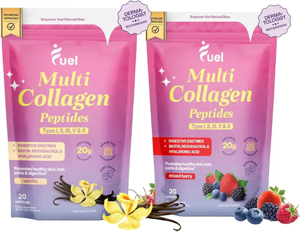 Mixed Berry & French Vanilla Collagen Peptides Powder V807