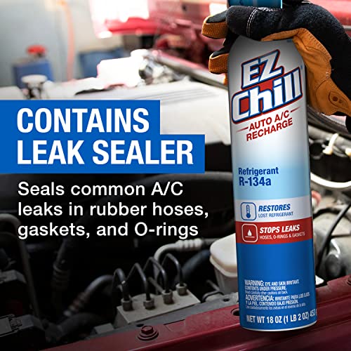 18 Oz Car Air Conditioner Refrigerant Recharge Kit with Hose and Gauge O7741