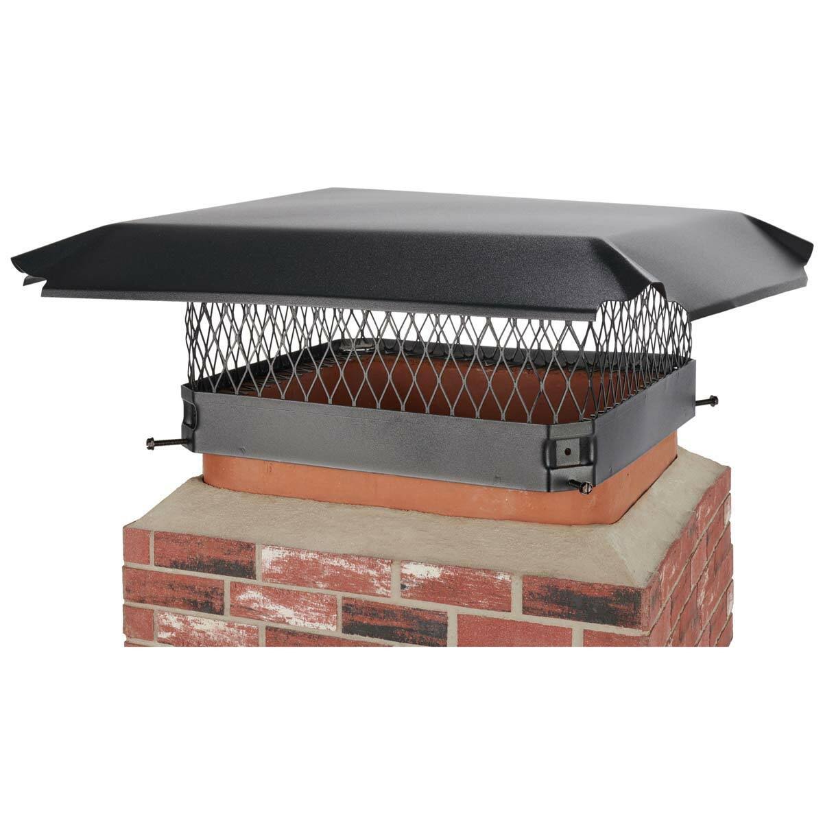 Black Galvanized Steel Single Flue Chimney Cap G58191
