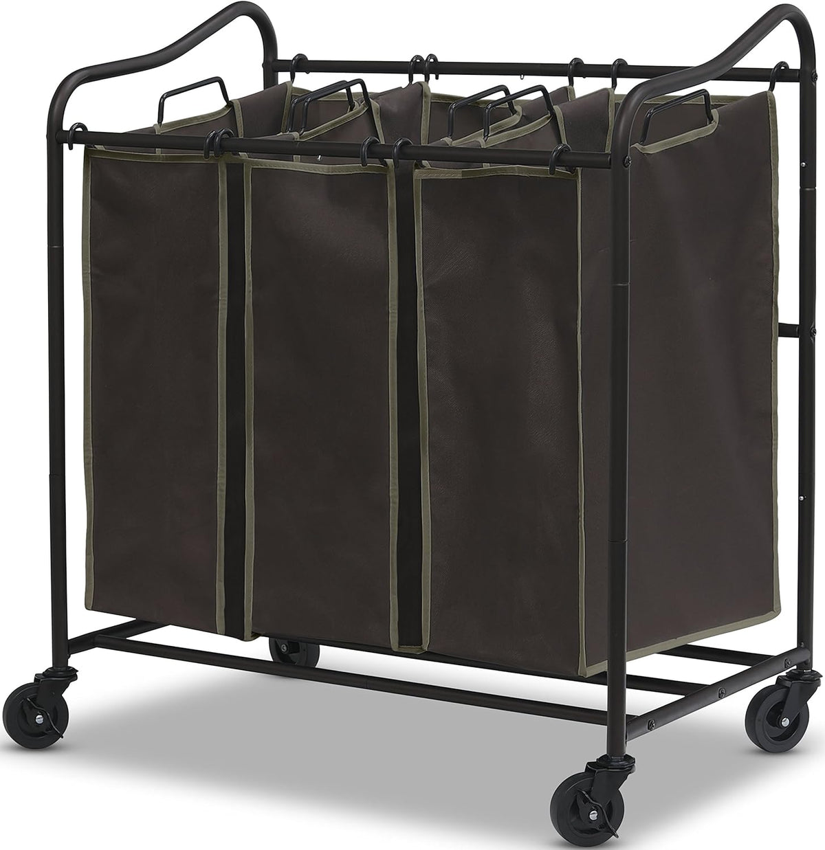 3-Bag Laundry Sorter Rolling Cart P49871